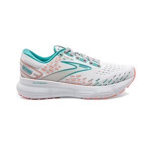 Brooks Glycerin 20 Womens Road Running Shoes White/Green/Coral | USA-WIY564709